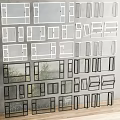 Modern window combination window glass window floor-to-ceiling window balcony window bay window bedroom window casement window door and window stainless steel sliding window 3d model