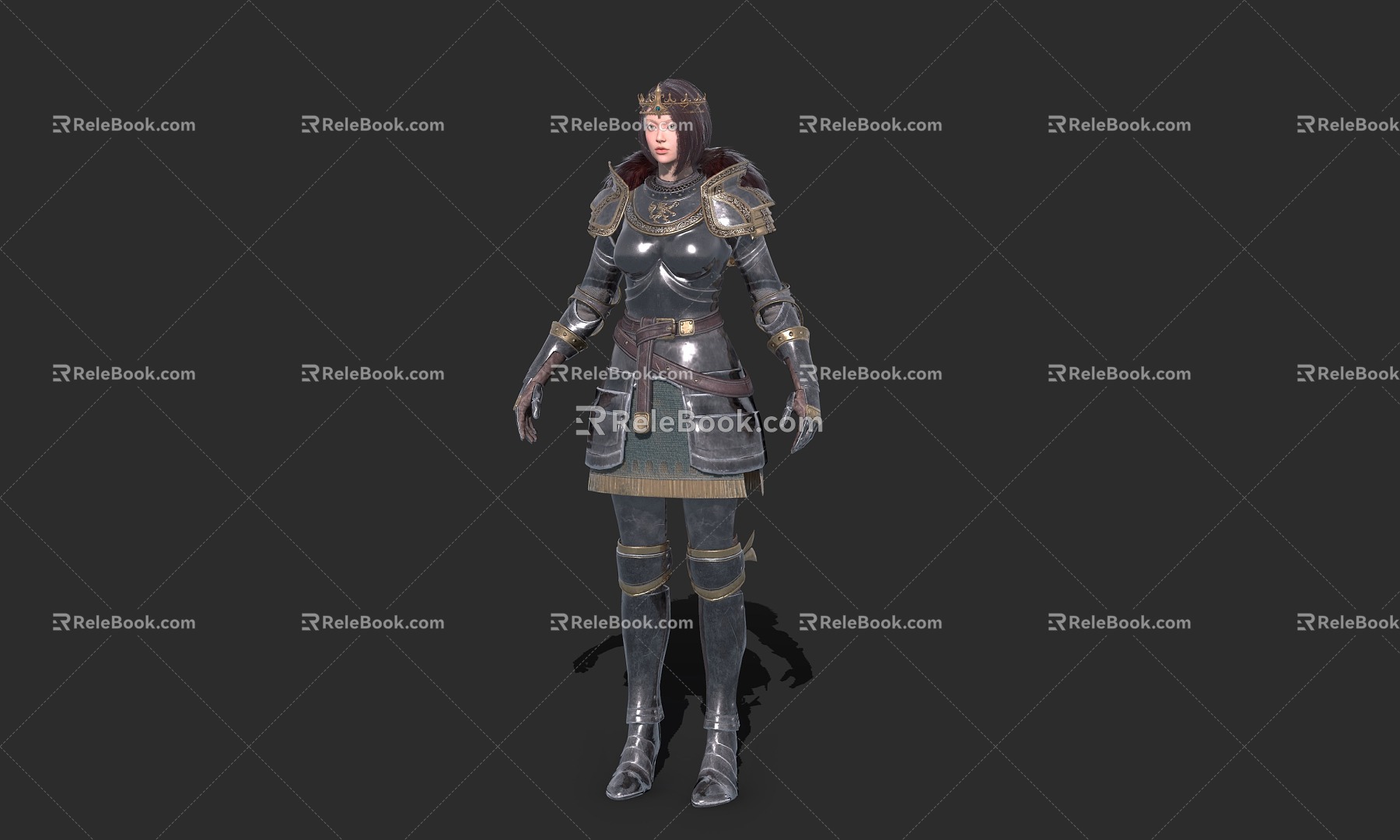 Lady Soldier Knight 3d model