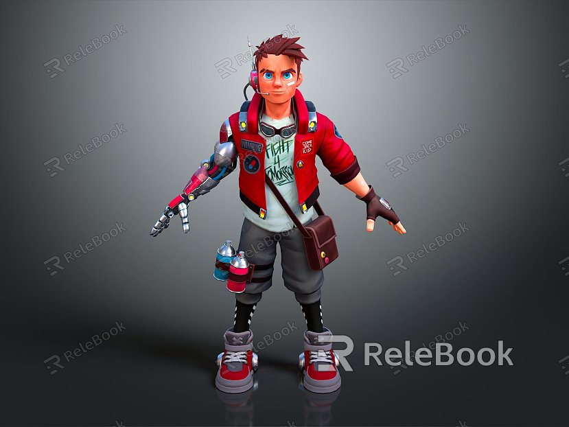 Modern Game Character Cartoon Handsome Boy Cartoon Boy Anime Boy Fantasy Character model