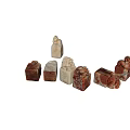 Ancient Chinese Stone Seals Featuring Lion Toad Carvings And Chinese Characters
