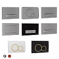 Modern Household Daily Use Switch Panels with Grey Black White and Gold Design