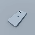 Silver Apple iPhone Back Design With Multiple Camera Lenses And Logo 3d model