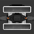 Futuristic Cosmic Space Modules With Stacked Structure And Orange Black Design