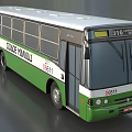 Green and White Urban Bus with Cidade Manaus Livery for Public Transport