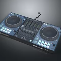 Professional Pioneer DJ Electronic Controller With Dual Turntables Buttons Knobs And Cable
