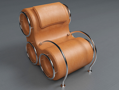 Modern Reclining Chair Leisure Chair 3d model