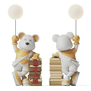 Bear ornaments creative bear ornaments doll ornaments 3d model