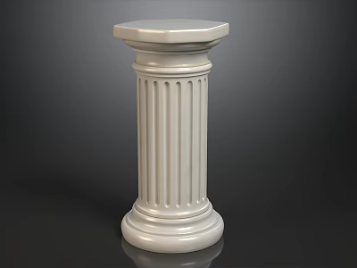 Elegant White Roman Pillar Style Sofa Coffee Table Combination For Modern Living Room Home Decoration 3d model