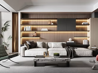 modern living room 3d model