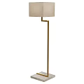 Modern Gold Floor Lamp With Fabric Shade And Sleek Metal Stand Design