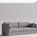 Modern double sofa 3d model