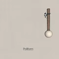 Poliform Modern Wall Lamp With Chrome Metal Structure And Spherical White Shade Design 3d model