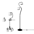 Simple European lamps and lanterns combination lamps 3d model