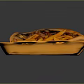 Appetizing Takeout Meal in Orange Container with Crispy Fries and Savory Wrap