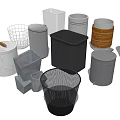 Modern trash can 3d model