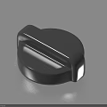 Black Round Household Knob With Smooth Surface For Daily Use 3d model