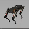 Advanced Robotic Quadruped Creature With Mechanical Legs And Metallic Body Structure 3d model