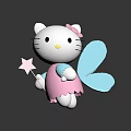 Cute Hello Kitty Children S Furniture With Pink Bow And Blue Wing Design