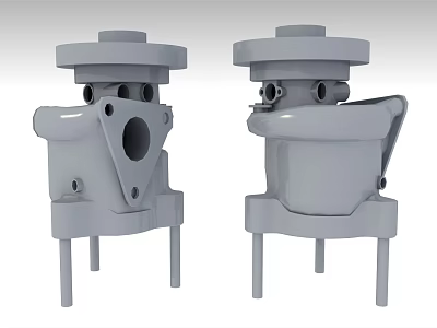 Metal Hardware Tools Mechanical Components Featuring Holes And Support Brackets 3d model