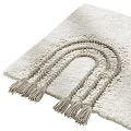 Stylish Shaped Rugs With Curved Patterns And Tassels 3d model