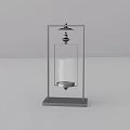 Modern Decorative Ornament Set With Metal Frame Glass Container And Ornamental Top