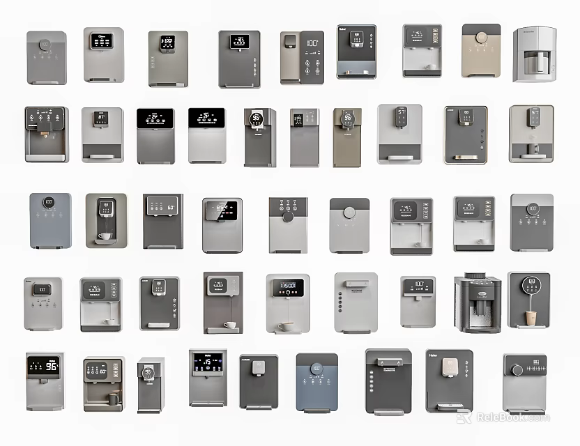 Various Modern Household Appliances With Diverse Designs And Styles 3d model 