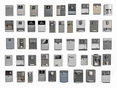 Various Modern Household Appliances With Diverse Designs And Styles 3d model