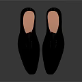 Elegant Black Leather Dress Shoes With Lace Up Closure And Smooth Finish