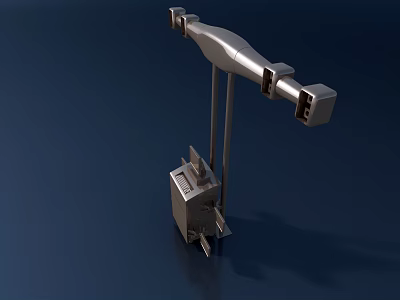 Durable Metal Hardware Tool With Adjustable Arm And Stable Base For Industrial Use 3d model