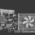 KFA2 Computer Graphics Card with Black Heatsink Cooling Fan and Golden PCIe Connector