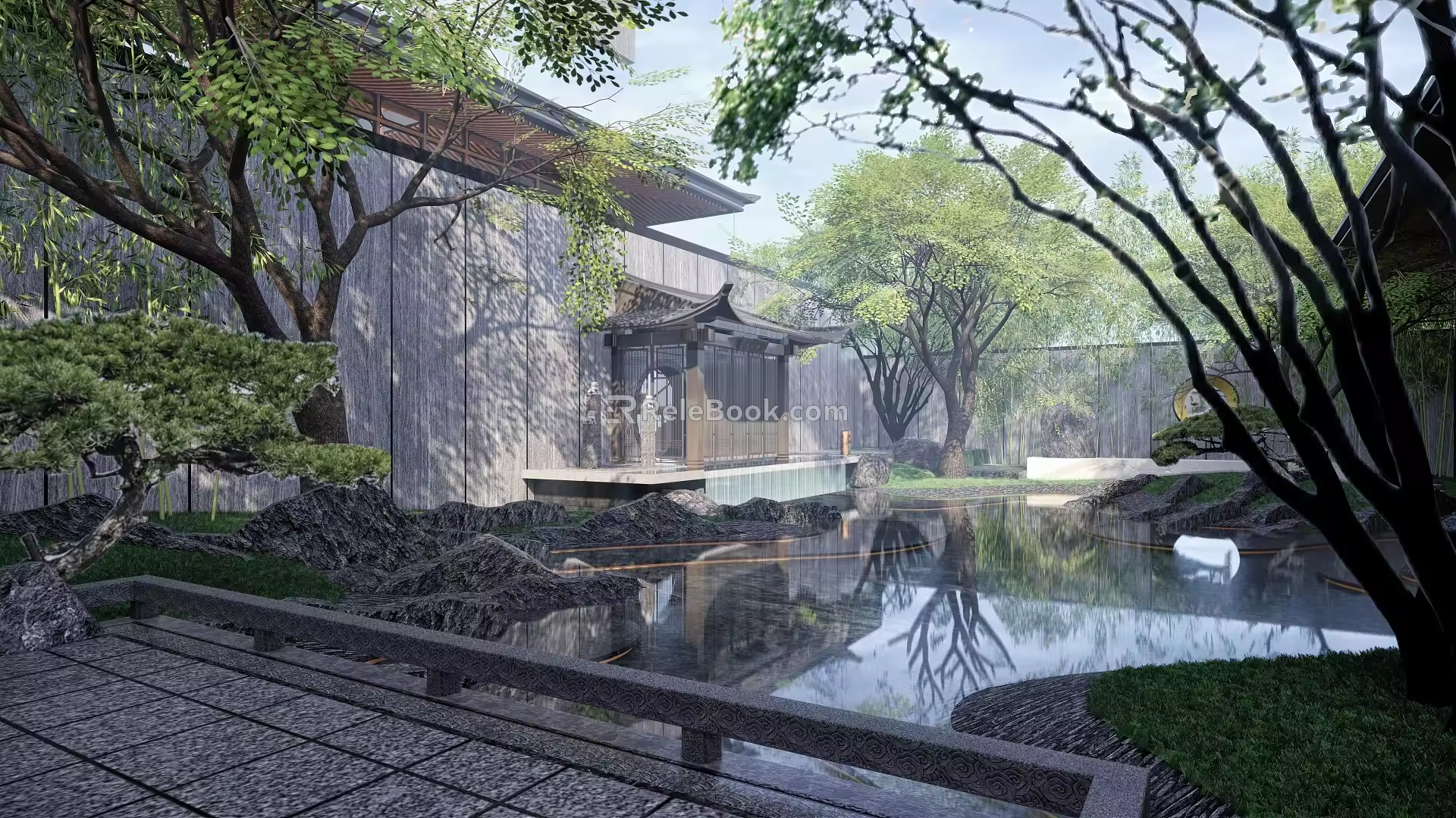 Landscape Construction and Development of Chinese Courtyard Landscape Demonstration Area 3d model