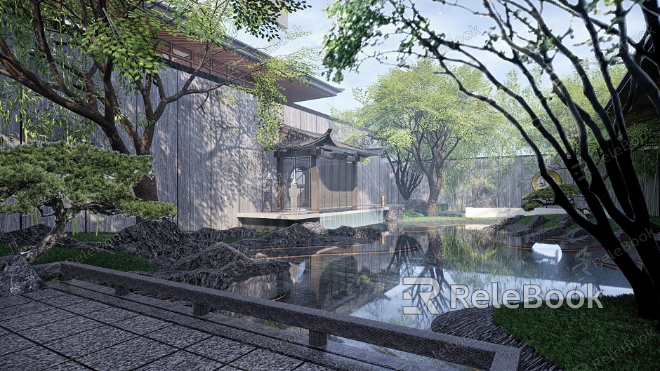 Landscape Construction and Development of Chinese Courtyard Landscape Demonstration Area model