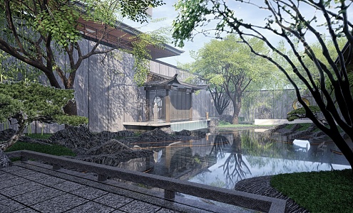 Landscape Construction and Development of Chinese Courtyard Landscape Demonstration Area 3d model