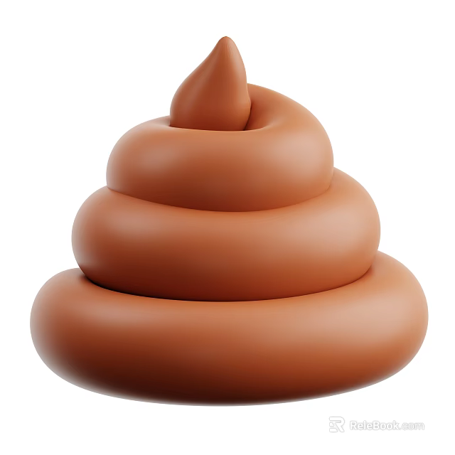 Chocolate Dessert Sculpture With Stacked Brown Layers And Smooth Texture 3d model 