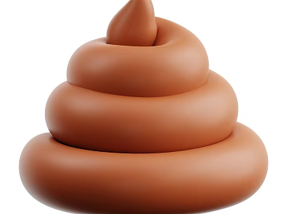 Chocolate Dessert Sculpture With Stacked Brown Layers And Smooth Texture 3d model