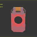 Gray Computer Interface Module with Blue Glowing Ring Yellow Stripe and CTM4530