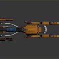 Futuristic Orange Concept Car Showcasing Mechanical Design And Metallic Details