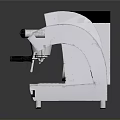 Professional Espresso Coffee Machine With Silver Metal Body Black Top And Handles