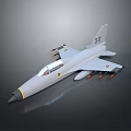 Detailed Gray Fighter Jet Model With 370 Marking Cockpit And Missile Attachments