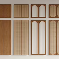 Various Wooden Decorative Panel Designs Featuring Grid Arch And Solid Patterns