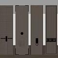 Hotel wall panel screen partition 3d model
