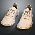White Mesh Casual Lace Up Shoes With Breathable Design And Comfortable Lightweight Sole