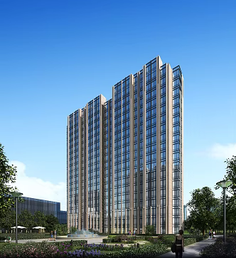 Modern Residential Building High-rise Residential Building 3d model