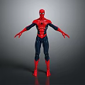 Spider Man Action Figure In Red And Black Costume With Arms Outstretched