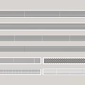 Various Styles of Air Conditioner Vents Including Striped and Grid Like on White Background