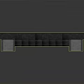 Modern Architectural Walkway Structure With Long Narrow Design Two End Platforms And Metal Railings