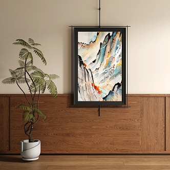 modern decorative painting 3d model