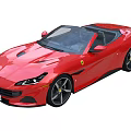 Red Convertible Sports Car With Open Top Sleek Exterior Design And Black Wheels