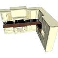 Traditional Kitchen Cabinets With Multiple Doors Drawers Countertop And Range Hood