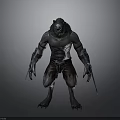 Beast Like Character With Muscular Body Furry Head Armor Arms And Sharp Claws